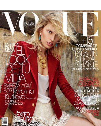 Karolina Kurkova for Spanish <em>Vogue</em>.