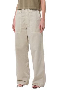 Agolde Yuna Low Rise Wide Leg Utility Pants
