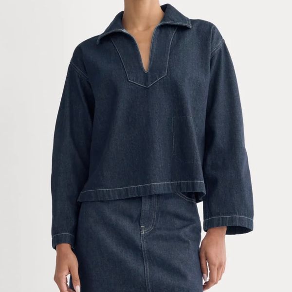 Everlane Cropped Denim Tunic