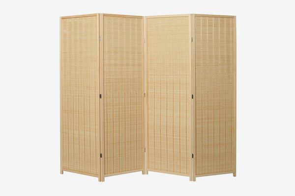 Wood 5 Panel Room Divider Folding Privacy Screens with Shelves Partition Xmas us 