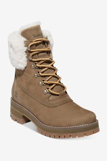 Timberland Women’s Courmayeur Valley 6” Faux Fur Waterproof Lug Sole Boots