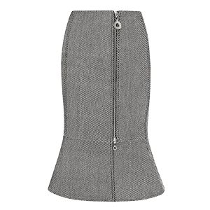 Twill Weave Peplum Skirt