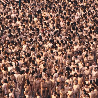 Spencer Tunick's Mexico City installation, 2007