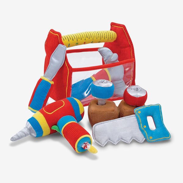 Melissa & Doug Toolbox Fill and Spill Toddler Toy With Vibrating Drill