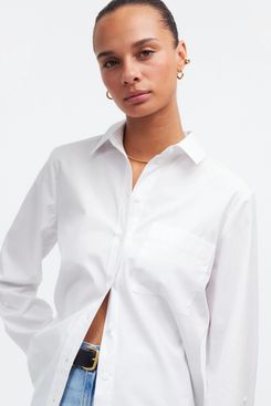 Madewell Relaxed Button-Front Shirt in Poplin