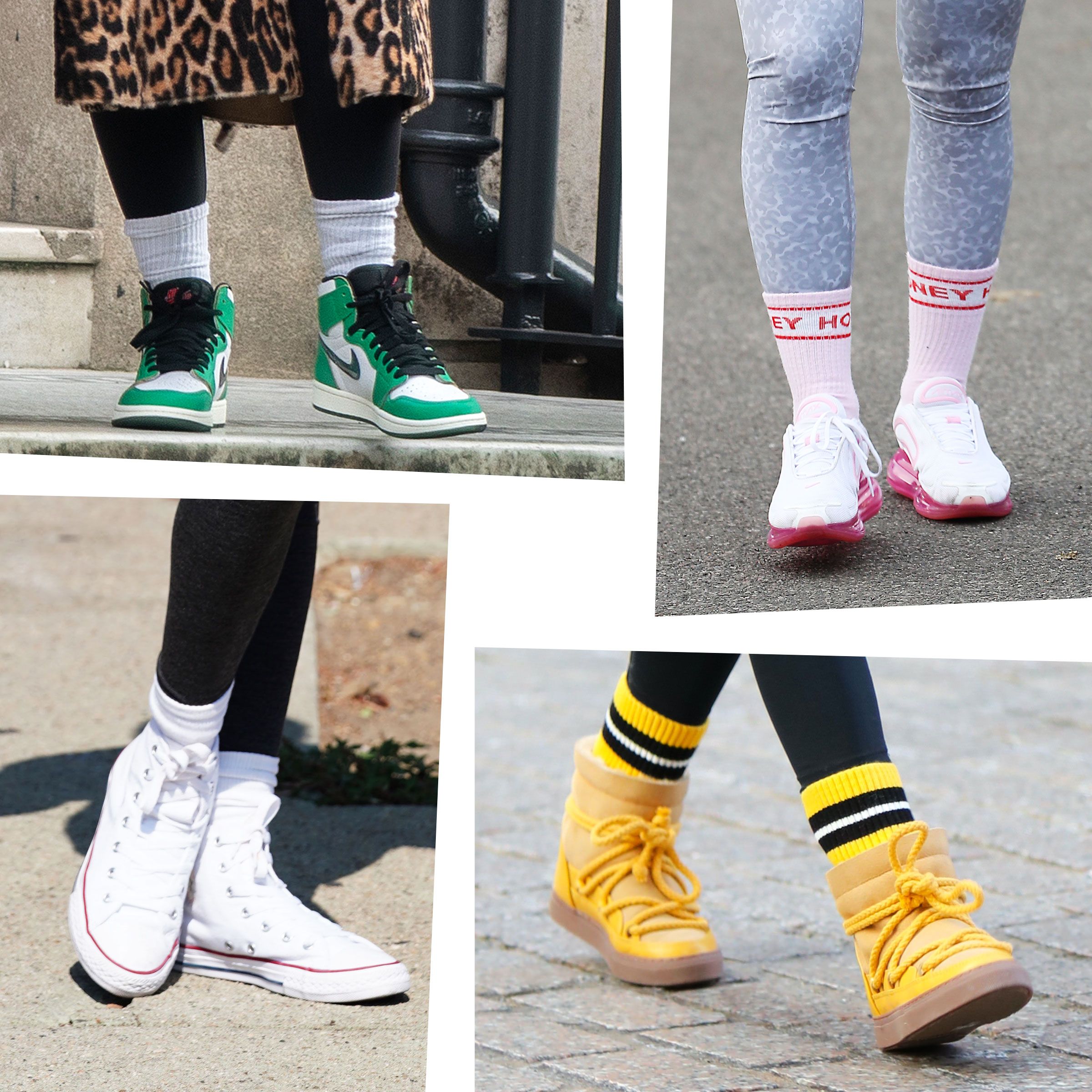 Kreuzung Tier Gegenstand high school girls in sneakers and ankle socks ...