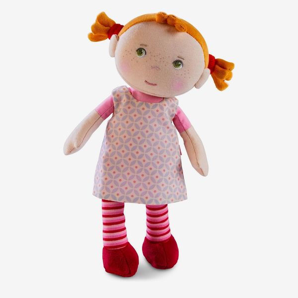 Haba Snug-Up Roya – Soft Baby Doll with Red Hair & Embroidered Face, Washable First Baby Doll