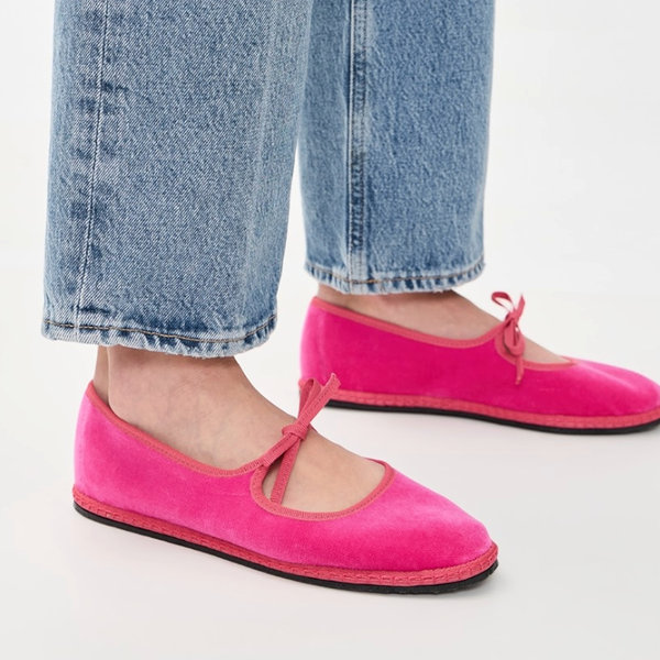 ViBi VENEZiA Brigitte Velvet Mary Janes Flats