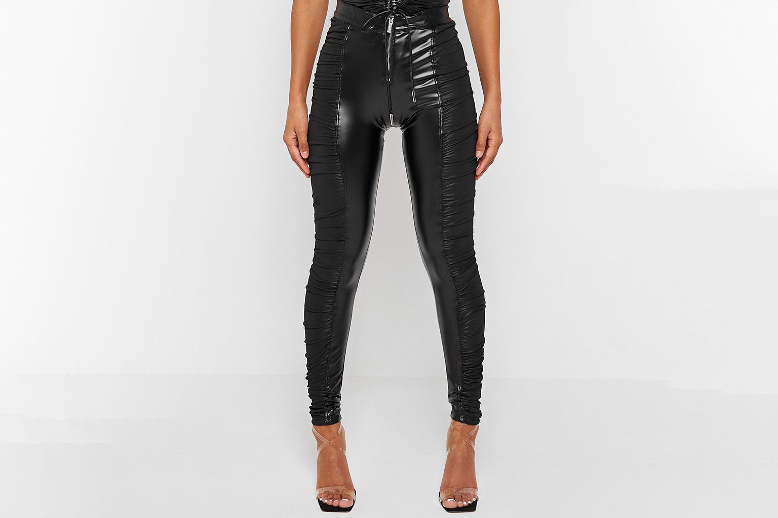 Pep In Your Step Midrise Faux Leather Legging • Impressions Online