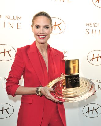 Heidi Klum at her Shine fragrance launch last year.