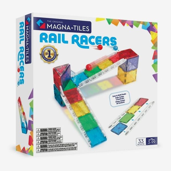 MAGNA-TILES Rail Racers 33-Piece Magnetic Construction Set