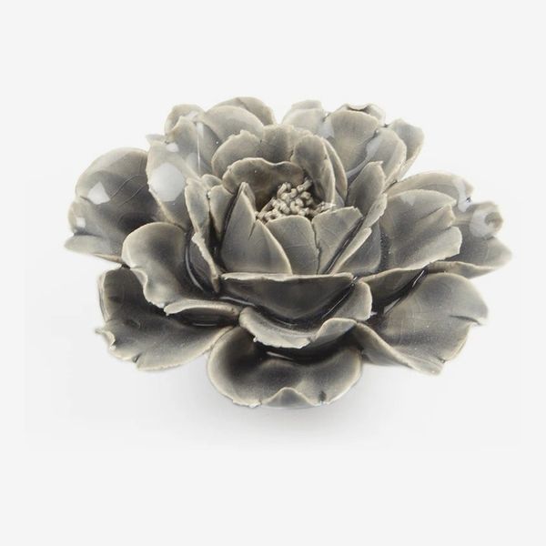 Rose Grey Ceramic Flower