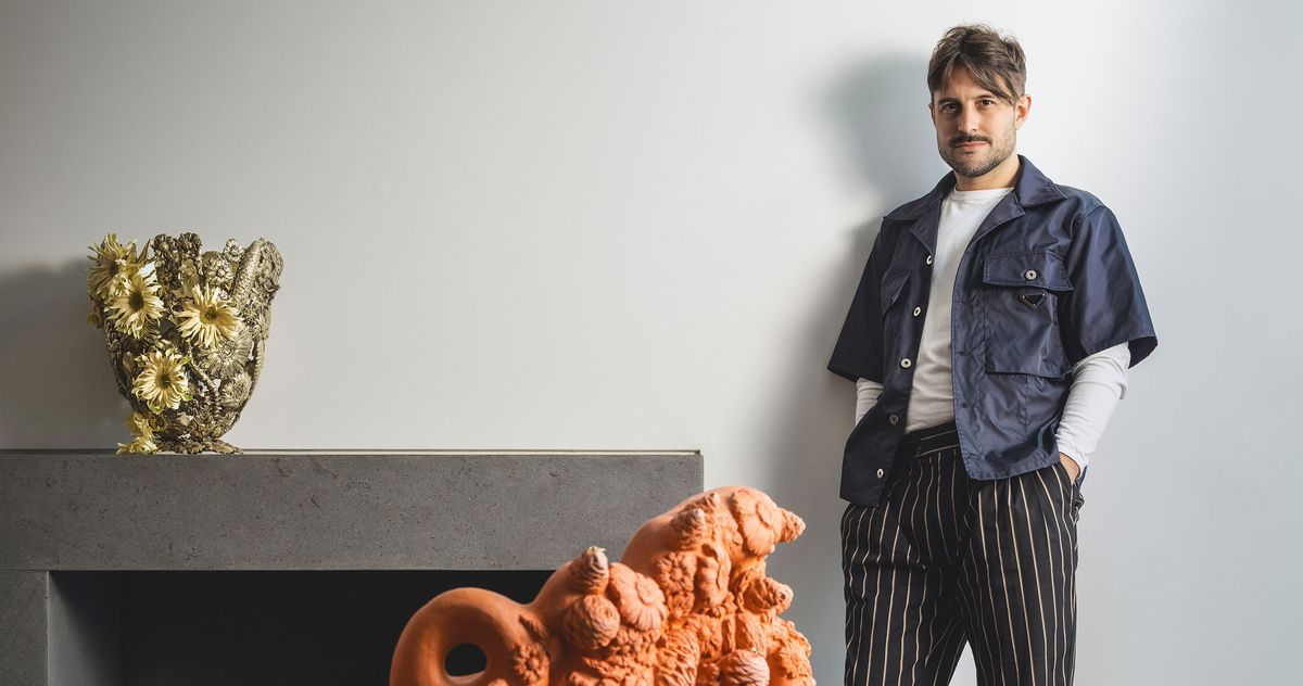Chris Wolston's Flower-shaped Clay Chairs and Bronze Vases - Vimarsana News