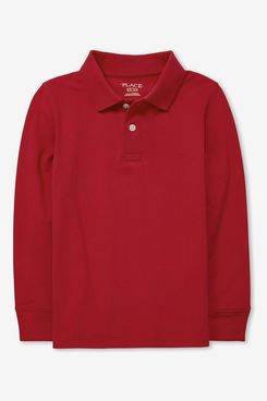 The Children’s Place Boys’ Long Sleeve Pique Polo