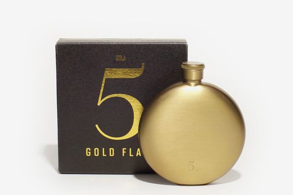 Izola Personalized Gold Flask