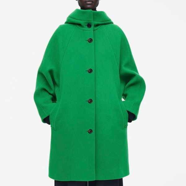 Cos Oversized Wool Hooded Coat