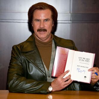 Anchorman Ron Burgundy signs copies of his new book 