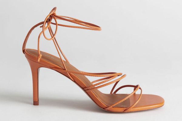 & Other Stories Strappy Lace Up Leather Stilettos