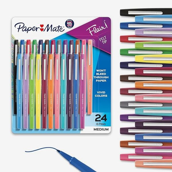 Paper Mate Flair Pens, Medium Point, 24 Count