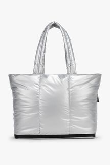 Calpak Luka Expandable Laptop Tote in Silver