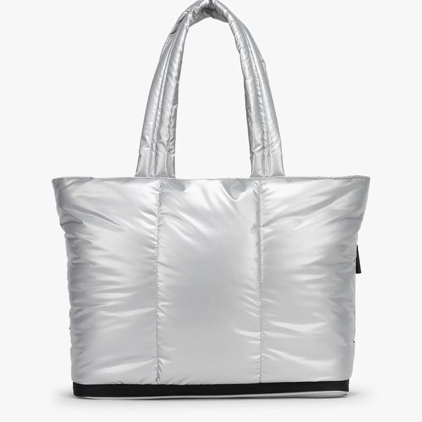 Calpak Luka Expandable Laptop Tote in Silver