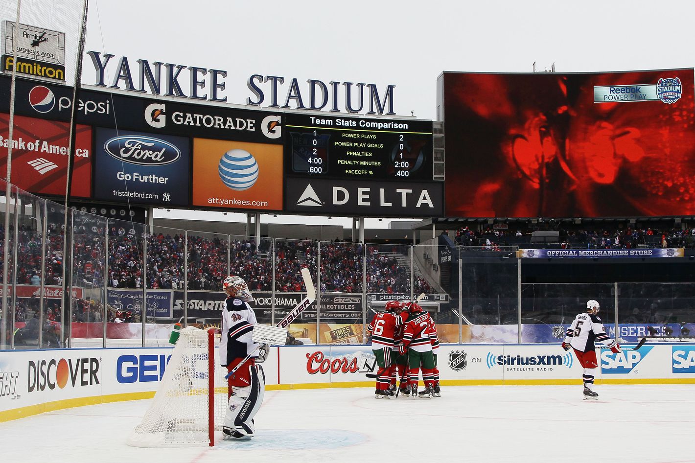 Photos Yankee Stadium Hosts Its First Hockey Game