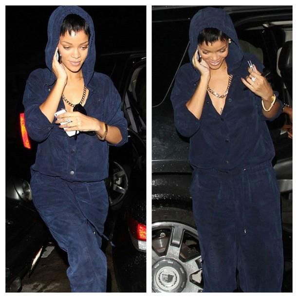 Rihanna's River Island jumpsuit.