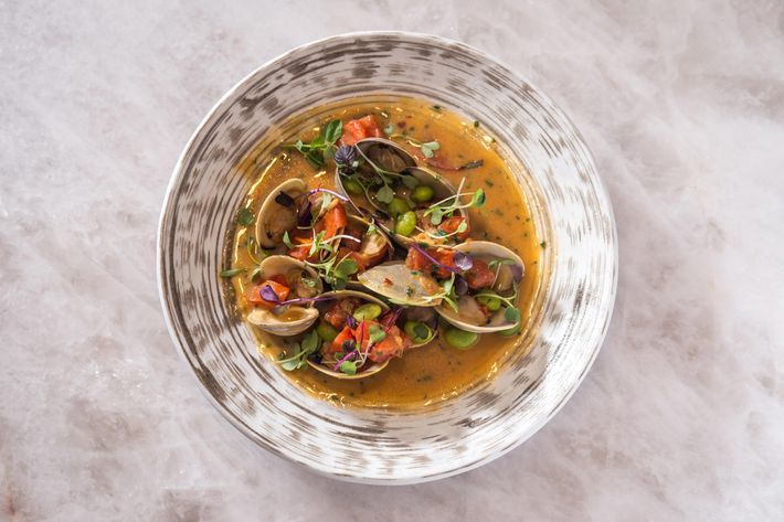 Miso clam with shiitake, garlic, sake, and miso sauce.