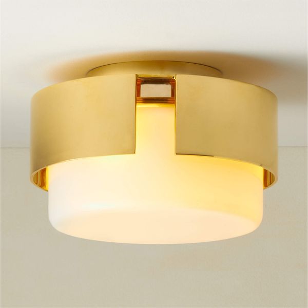 CB2 Navi Brass Flush-Mount Light