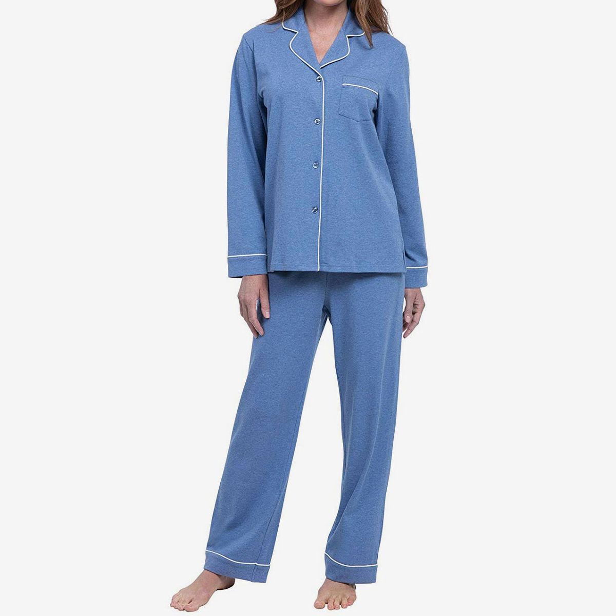 Charlie Choe Ladies Pyjama Trousers Indigo Blue Floral - Charlie Choe  Sleepwear