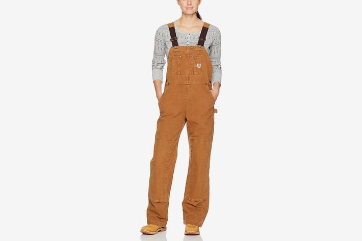 tan carhartt overalls