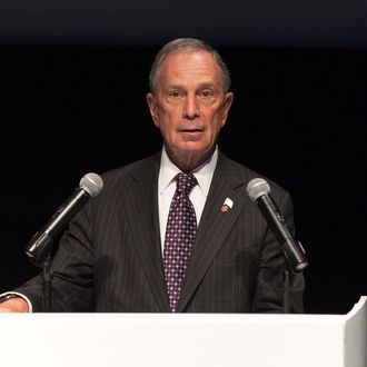 New York City mayor Michael R. Bloomberg speaks during the Museum of the Moving Image and the Jim Henson Legacy collaboration press conference at the Museum of the Moving Image on May 21, 2013 in New York City. 