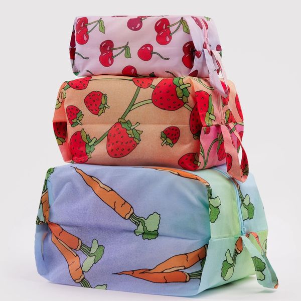 Baggu 3D Zip Set - Carrots & Berries