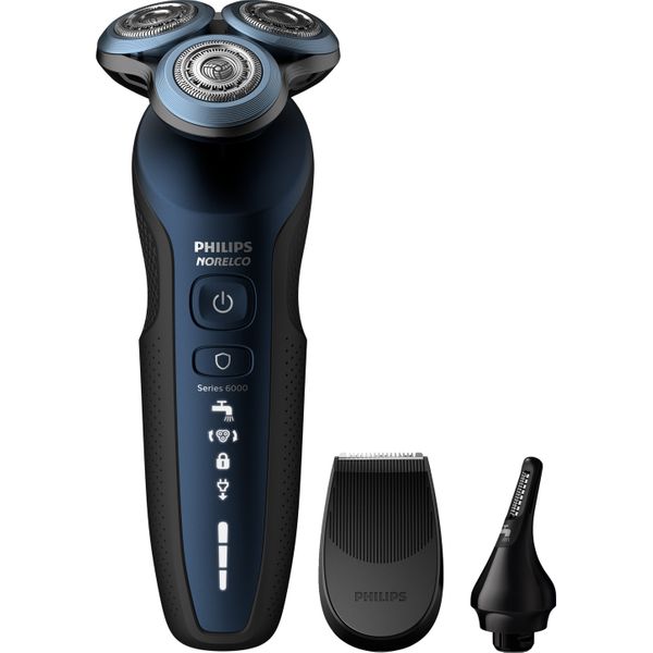Philips Norelco Electric Shaver 6850 with Precision Trimmer and Nose Trimmer Attachment