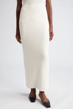 Toteme Bouclé Rib Maxi Sweater Skirt