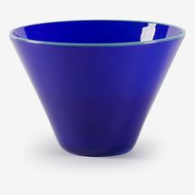 Cedric Mitchell Conical Bowl in Opaque Lapis with Celadon Lip