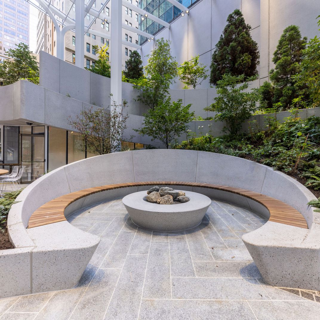 The garden that replaced the midblock annex.