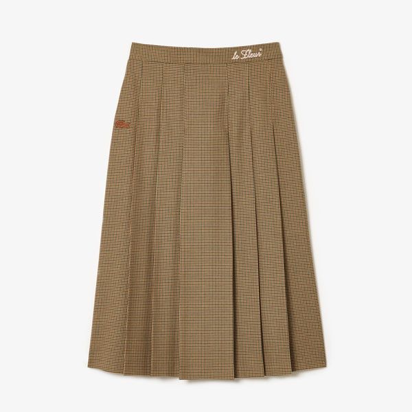 Lacoste x le FLEUR Checked Midi Skirt