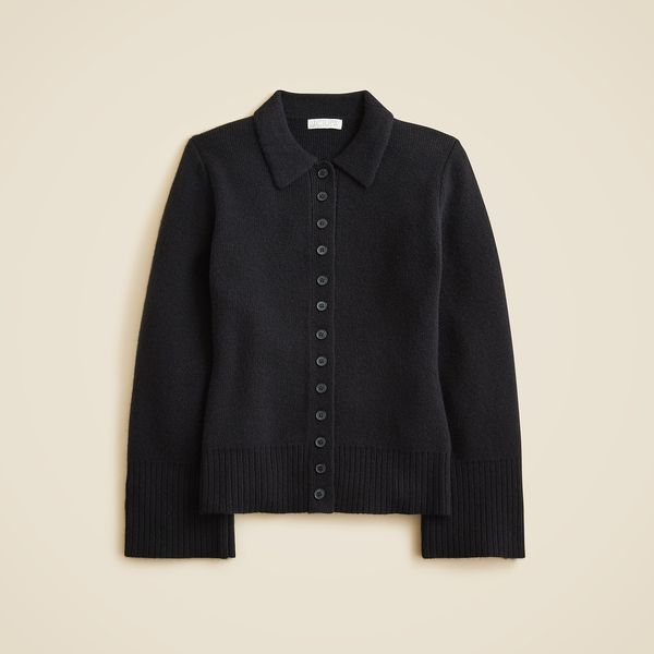J.Crew Milano-Stitch Cinched-Waist Cardigan