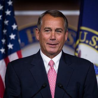 Speaker of the House John Boehner, R-Ohio, holds his weekly press briefing on Thursday, Feb. 27, 2014