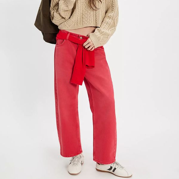 We The Free Deep Trance Dropped Boyfriend Jeans - Atlas Red