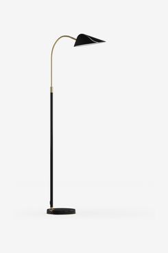 MoDRN Scandinavian 60-Inch Adjustable Task Floor Lamp, Black