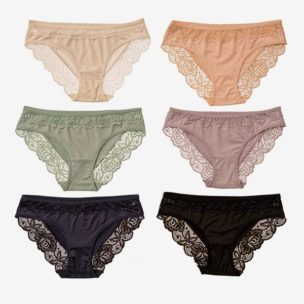 Alyce Intimates Pack of 6 Women’s Lace Bikini