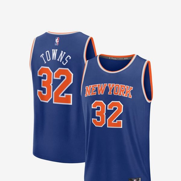 Men's New York Knicks Karl-Anthony Towns Fanatics Blue Fast Break Replica Player Jersey