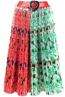 Chopova Lowena Belted Waist Midi Skirt