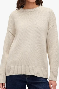 Gap Factory Oversized Boyfriend Cotton Crew Sweater