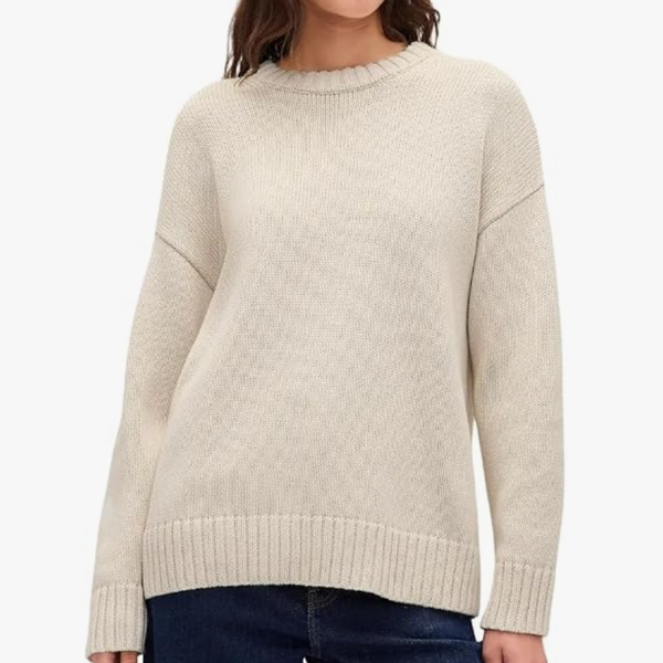 Gap Factory Oversized Boyfriend Cotton Crew Sweater
