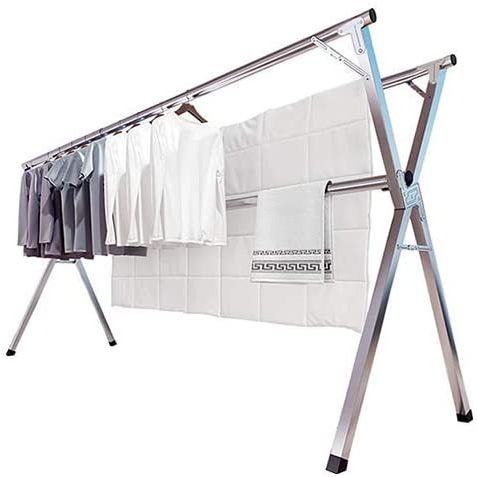 Home-it clothes drying rack Bamboo Wooden clothes rack heavy duty cloth d... 