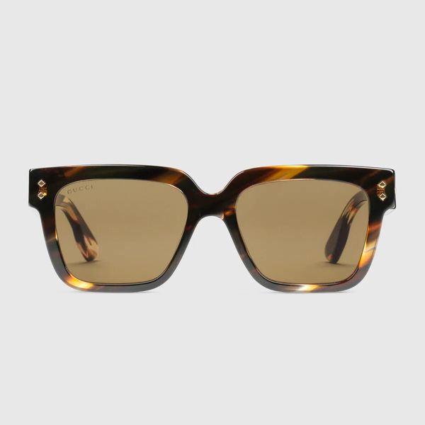 Gucci Rectangular Frame Sunglasses - Tortoiseshell Acetate