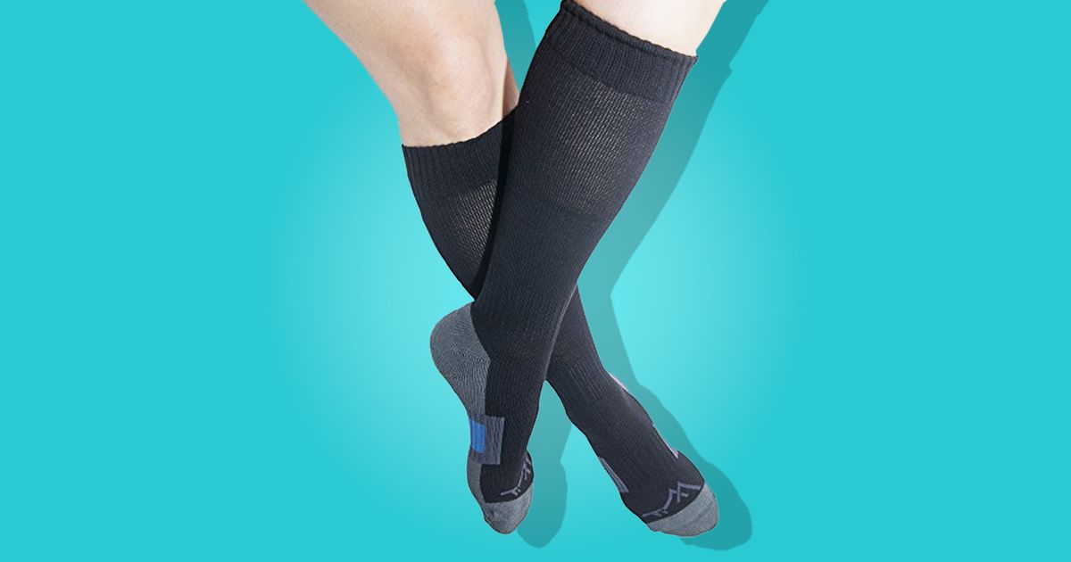 2 Pair Compression MIRACLE SOCKS for Aching Feet Travel Flight Varicose Veins 